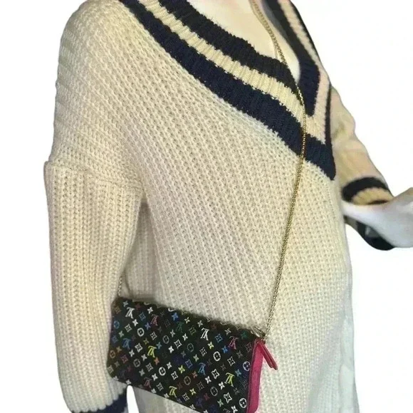 Louis Vuitton monogram multicolor Portedeuille insolite noir wallet. - Picture 2 of 15